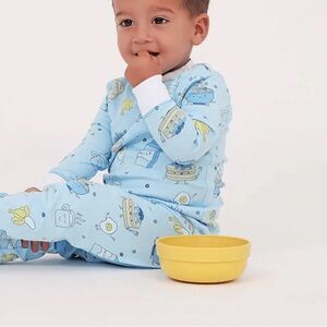 Noomie breakfast footed pajamas 3-6M